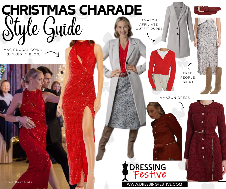 how to dress festive for christmas Faux-Leather And Lace Dress