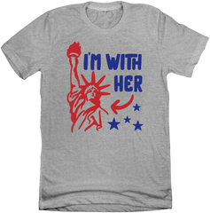 I'm with Her Dressing Festive grey t-shirt