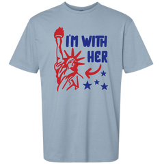 I'm with Her Dressing Festive stone blue T-shirt