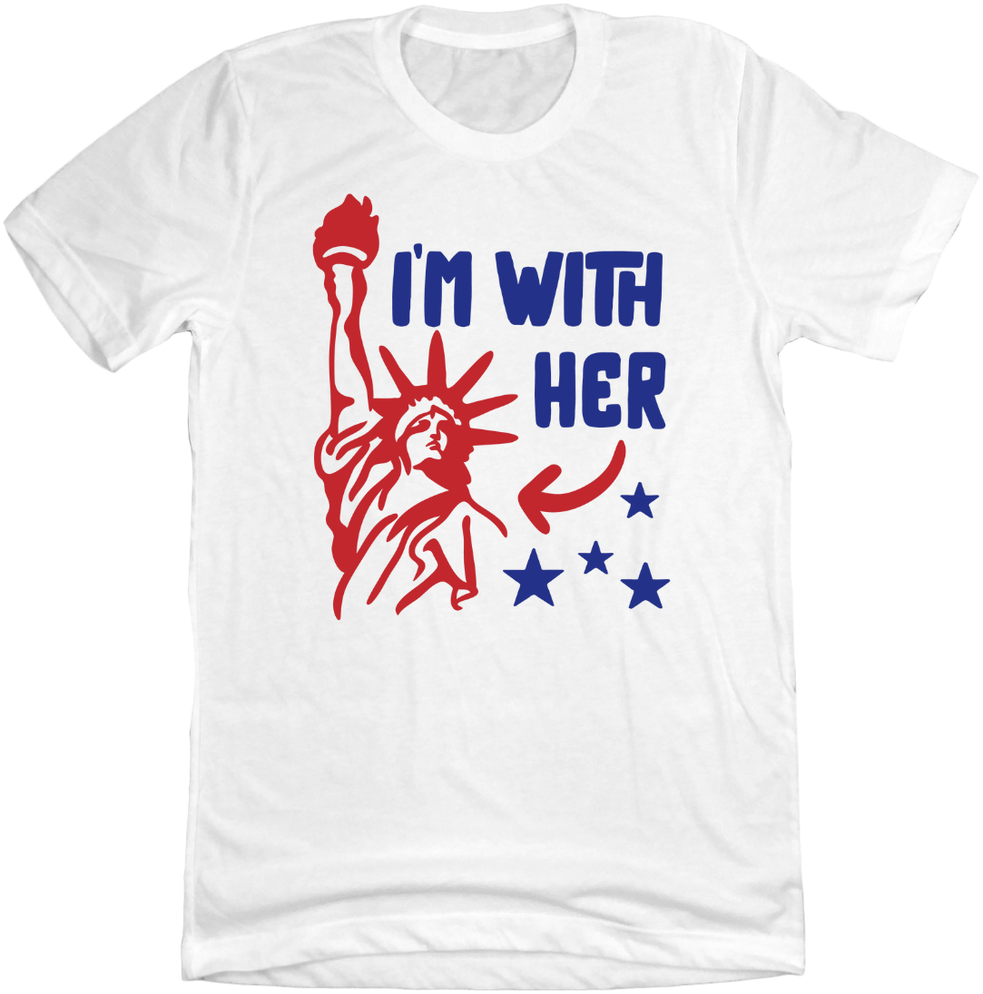 I'm with Her Dressing Festive white t-shirt