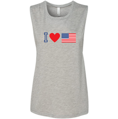 I Heart Flag Dressing Festive grey tank