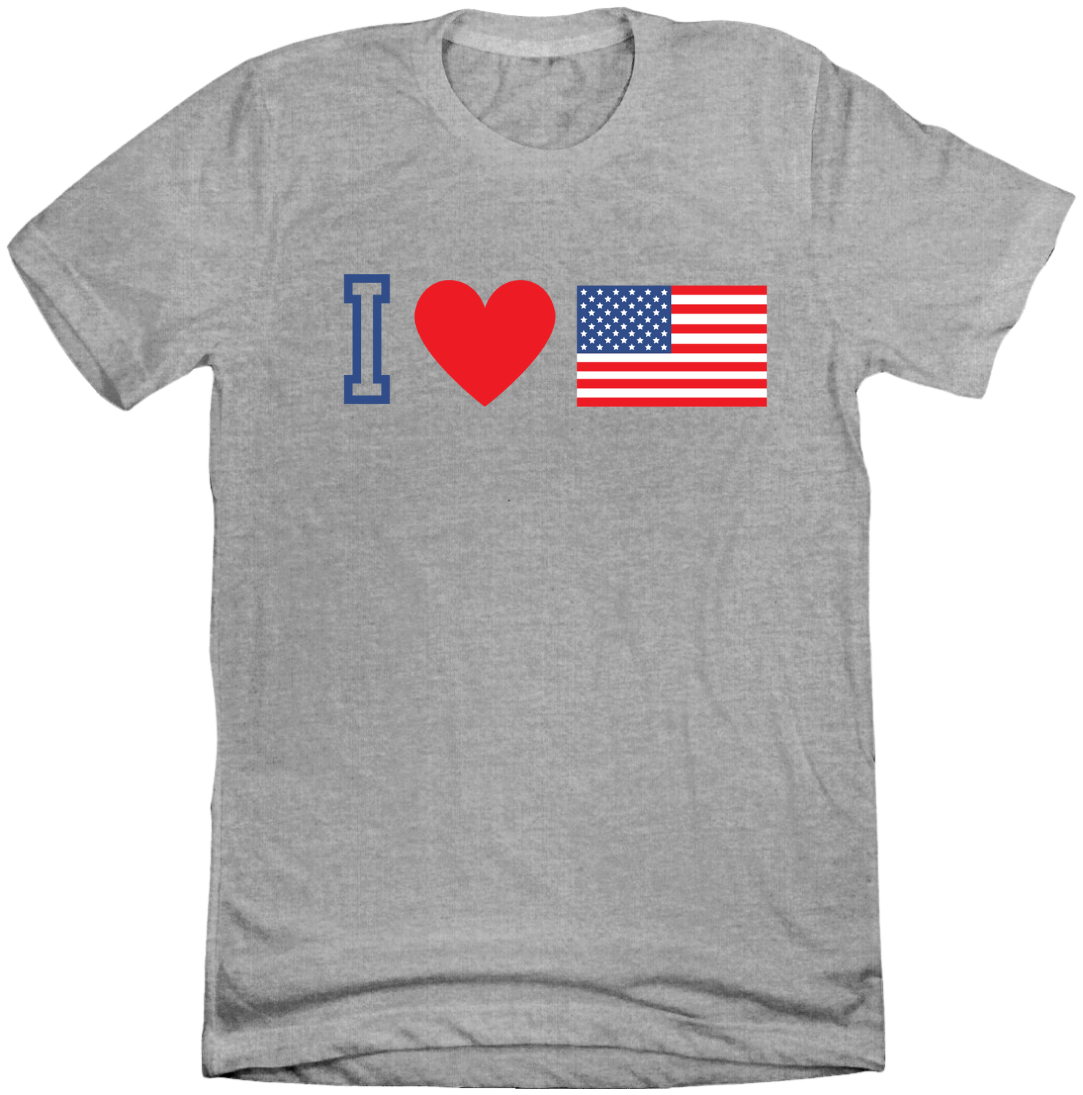 I Heart Flag Dressing Festive grey t-shirt