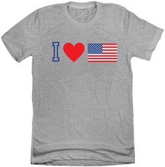 I Heart Flag Dressing Festive grey t-shirt