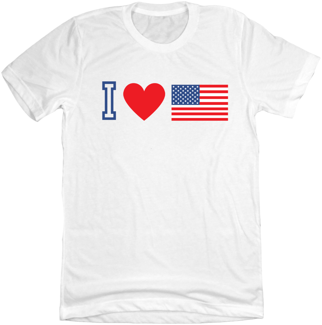 I Heart Flag Dressing Festive white t-shirt