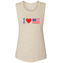 I Heart Flag Dressing Festive natural tank