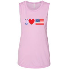 I Heart Flag Dressing Festive pink tank