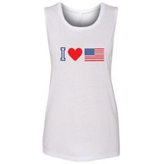 I Heart Flag Dressing Festive white tank
