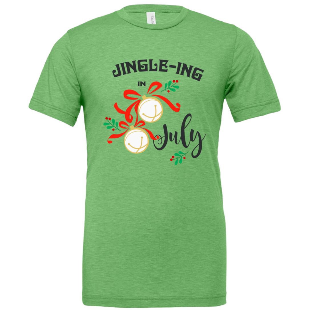 Jingle in July Dressing Festive green T-shirt