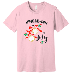 Jingle in July Dressing Festive pink T-shirt