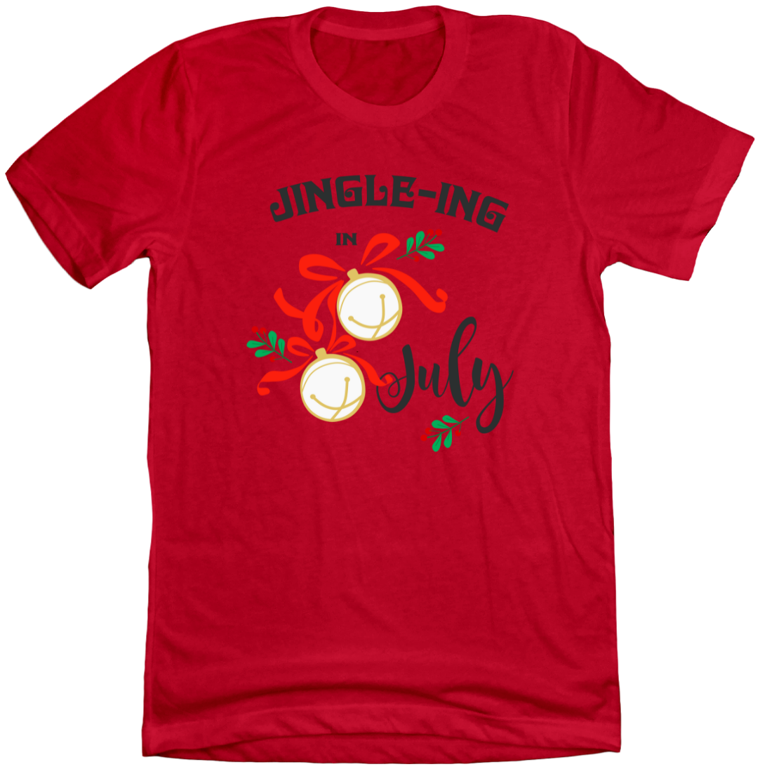 Jingle in July Dressing Festive red T-shirt