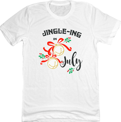 Jingle in July Dressing Festive white T-shirt