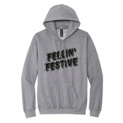 Halloween Feelin' Festive dressing festive hoodie grey