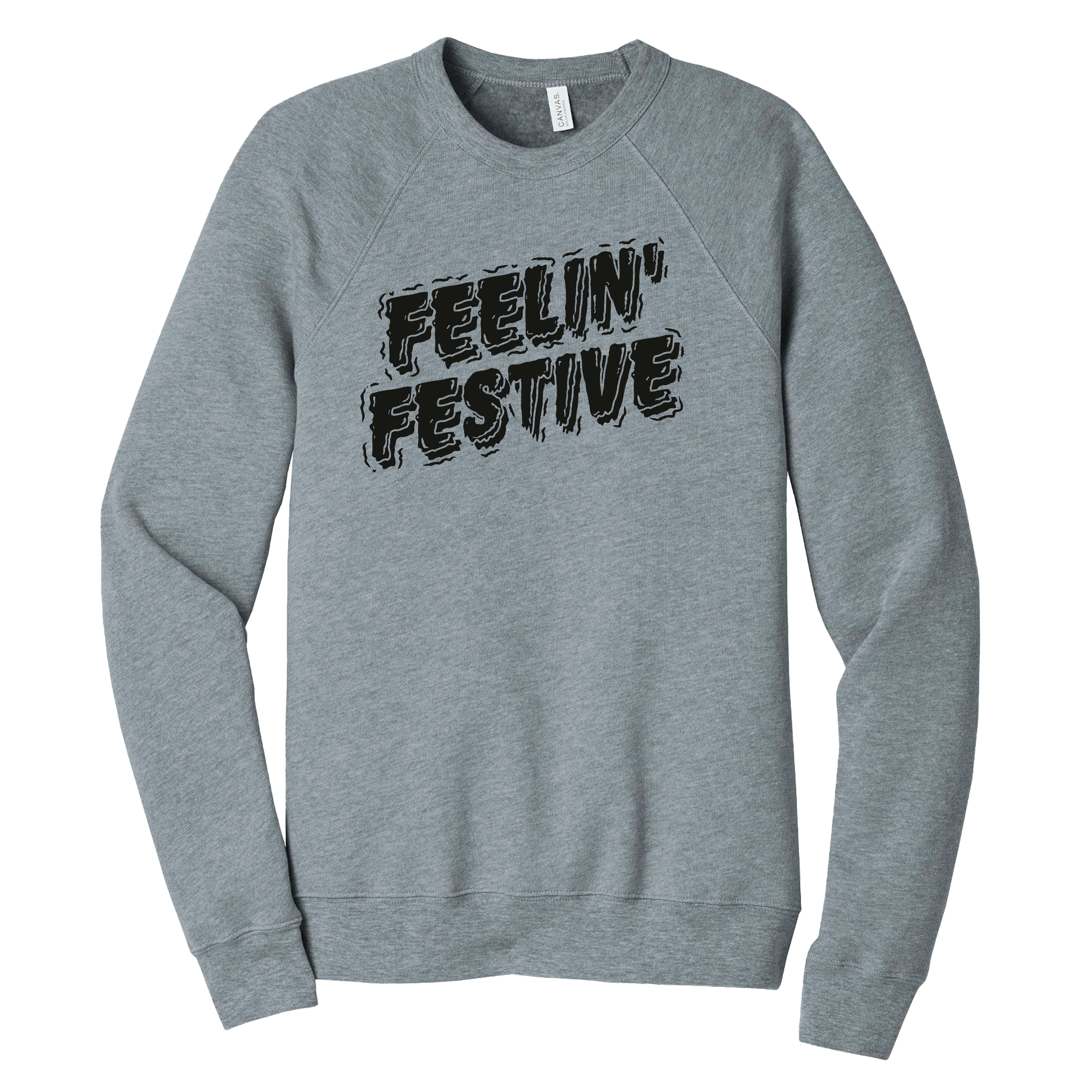 Halloween Feelin' Festive dressing festive grey crew