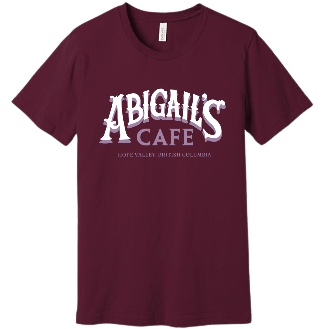 When The Heart Calls Abigail's Cafe T-shirts Dressing Festive marroon