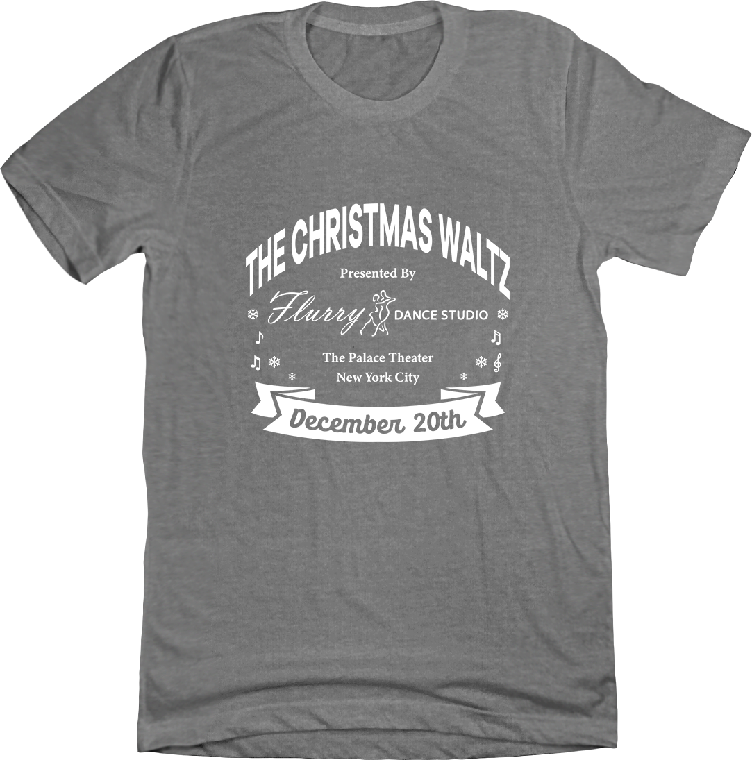 The Christmas Waltz Hallmark Movie T-shirt Dressing Festive grey