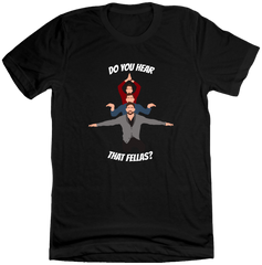 Three Wiseman and a Baby Hallmark Fellas Dressing Festive black T-shirt