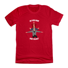 Three Wiseman and a Baby Hallmark Fellas Dressing Festive red T-shirt