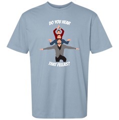 Three Wiseman and a Baby Hallmark Fellas Dressing Festive Stone Blue T-shirt