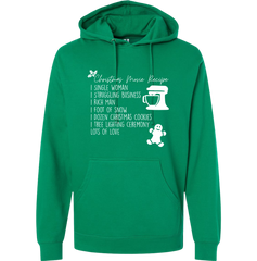 Christmas Movie Recipe Dressing Festive green Hoodie