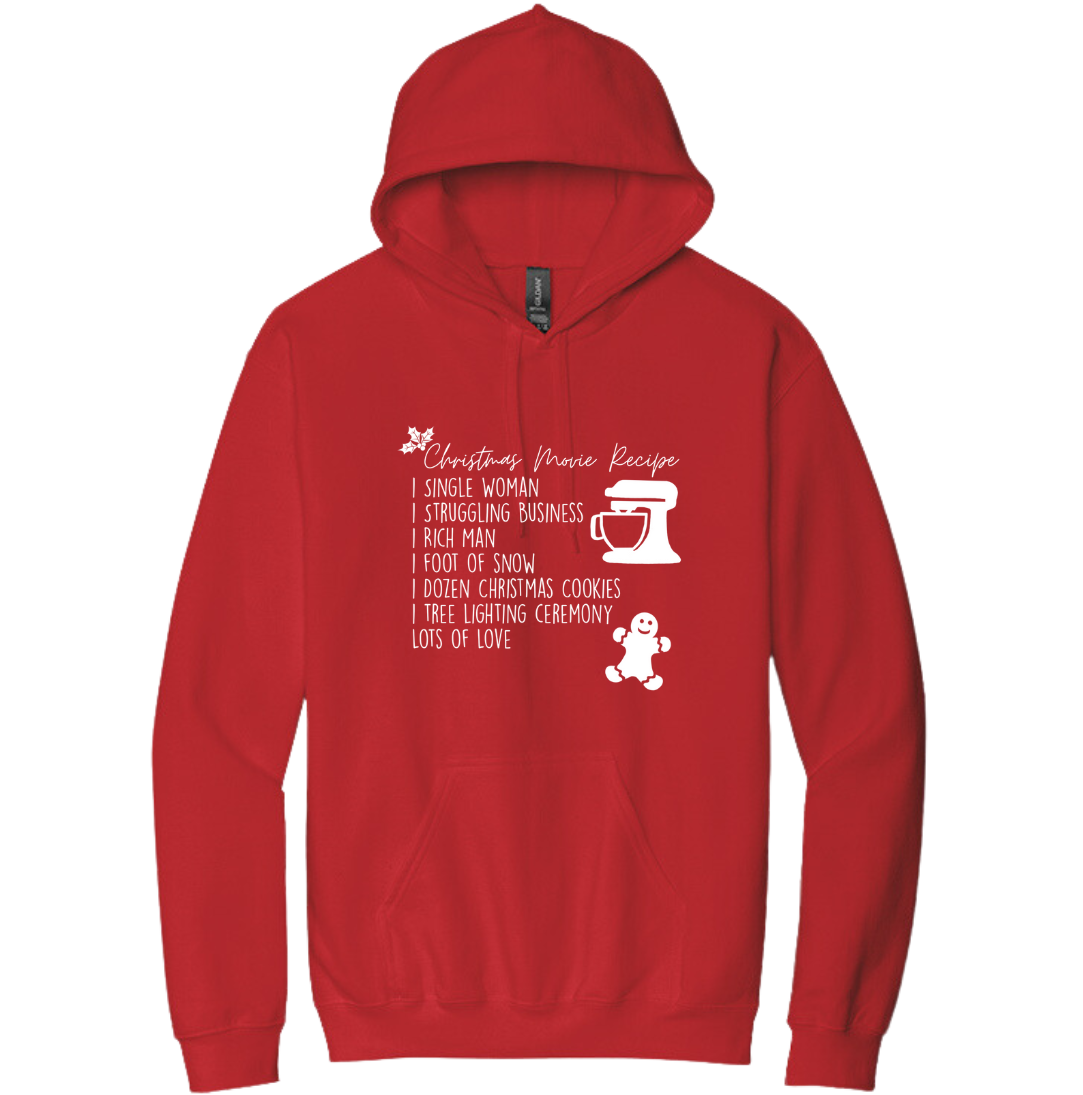 Christmas Movie Recipe Dressing Festive hoodie red