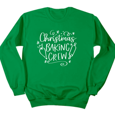 Christmas Baking Crew ASO Hallmark Dressing Festive green crewneck