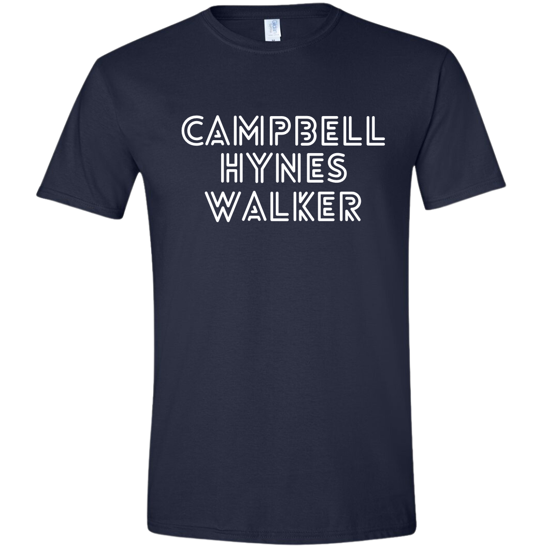 Campbell Hynes Walker Hallmark Favorites Dressing Festive T-shirt navy