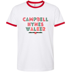 Campbell Hynes Walker Hallmark Favorites Christmas Version Dressing Festive T-shirt ringer