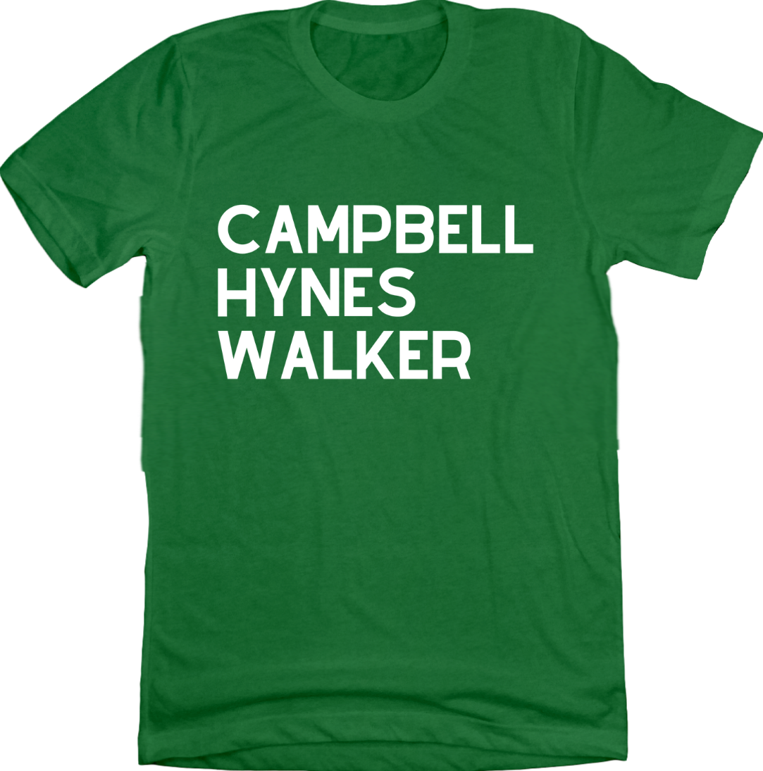 Campbell Hynes Walker the Three Wiseman Dressing Festive Tee green