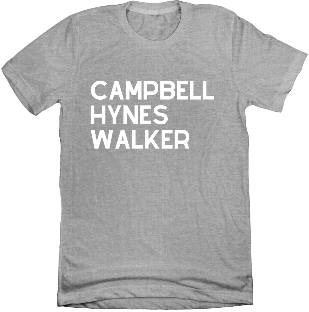 Campbell Hynes Walker the Three Wiseman Dressing Festive Tee grey