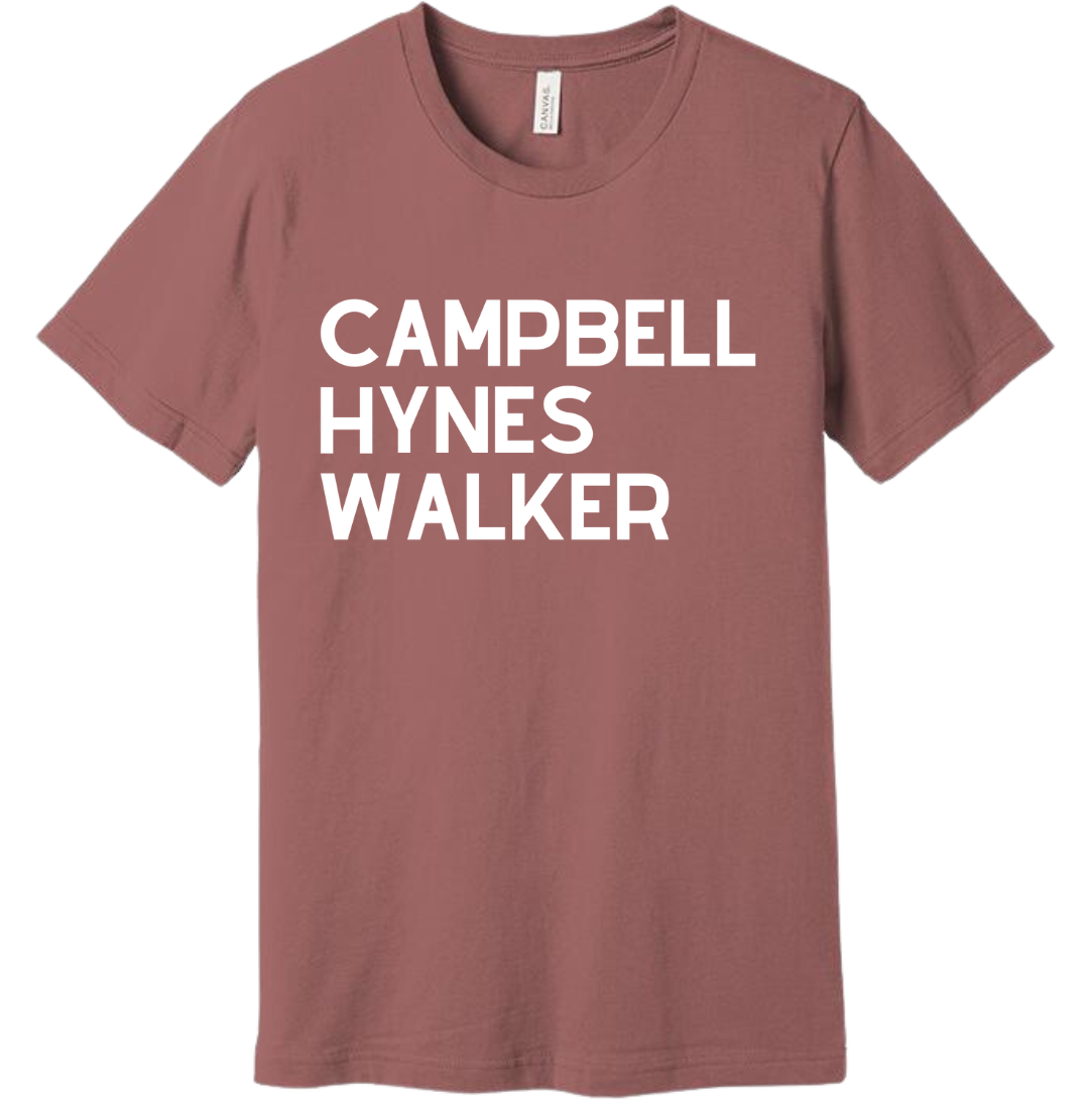 Campbell Hynes Walker the Three Wiseman Dressing Festive Tee mauve