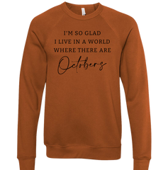 World With Octobers Black Print Dressing Festive autumn crew