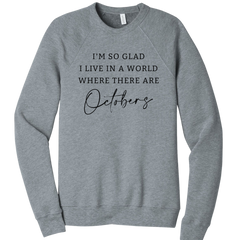 World With Octobers Black Print Dressing Festive grey crew