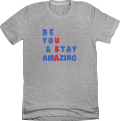 Be You USA dressing festive grey tee
