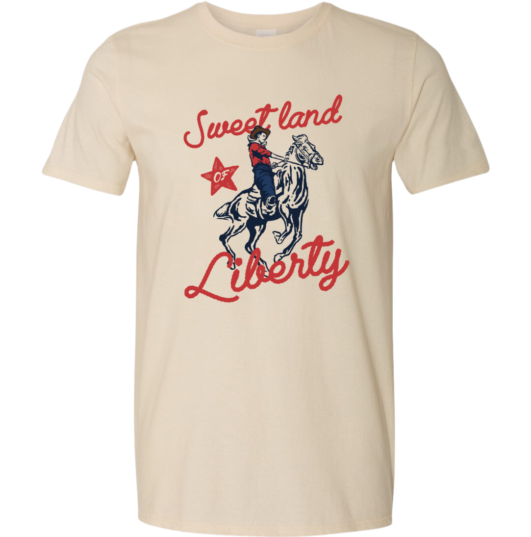 Sweet Land of Liberty Dressing Festive T-shirt natural