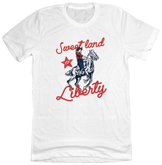 Sweet Land of Liberty Dressing Festive T-shirt white