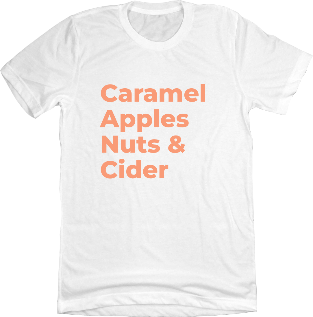 Fall Foods Bucket List Dressing Festive T-shirt White
