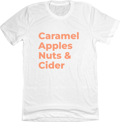 Fall Foods Bucket List Dressing Festive T-shirt White