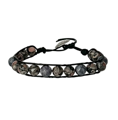 Jewels For Hope Grey Stone Leather Wrap Bracelet ASO Will Kemp