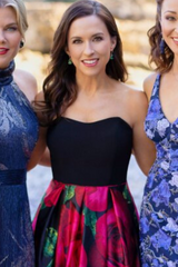 NWT Black Top Rose Bottom Gown As Seen on Hallmark - Size 12