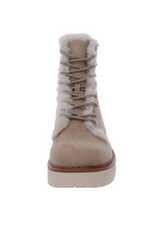 NIB Faux Suede and Faux Fur Lace-Up Boot As Seen On Hallmark Channel - Size 8.5