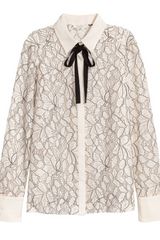 Button Down Floral Lace Blouse As Seen on Hallmark - Size 6