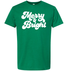 Merry and Bright White Print