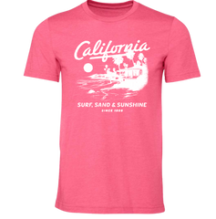 California Surf, Sand & Sunshine White Print