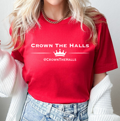 Crown The Halls White Print