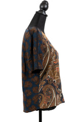 Paisley Silk Blouse As Seen on Anastasia Steele - Size 4