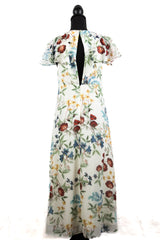 White Floral Midi Dress As Seen on Lacey - Size M