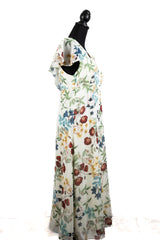 White Floral Midi Dress As Seen on Lacey - Size M