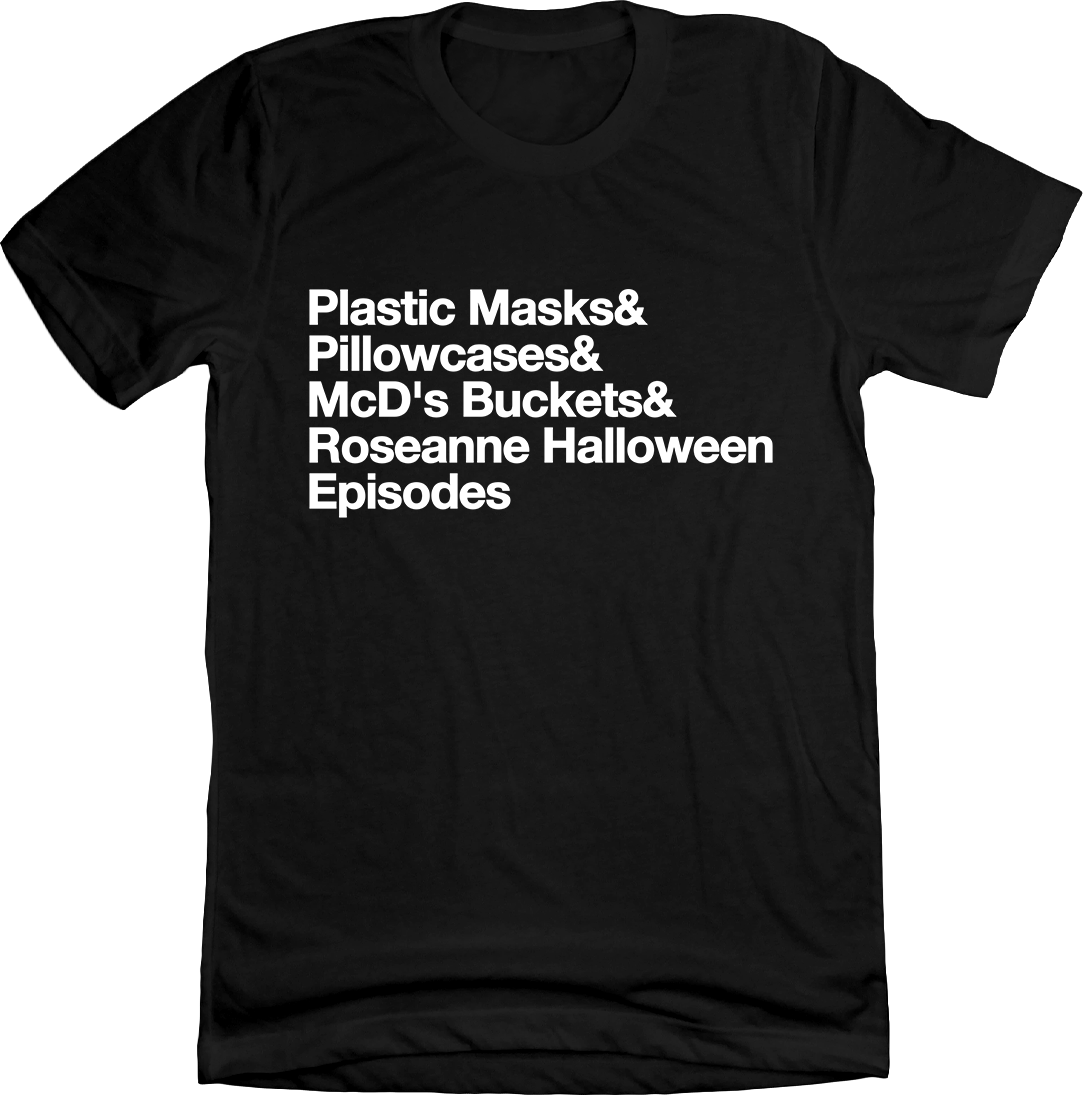 80s Halloween List Black T-shirt Dressing Festive