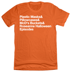 80s Halloween List T-shirt Orange Dressing Festive