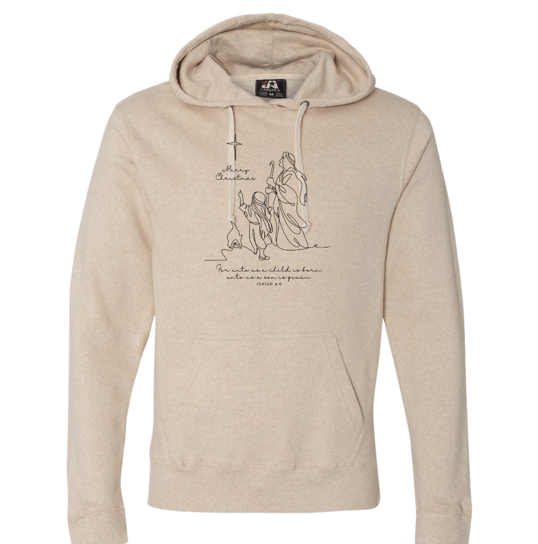 A Child is Born Dressing Festive oatmeal hoodie
